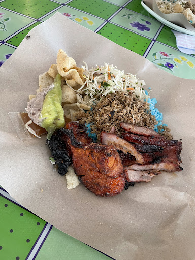 Nasi kerabu golok palo retok